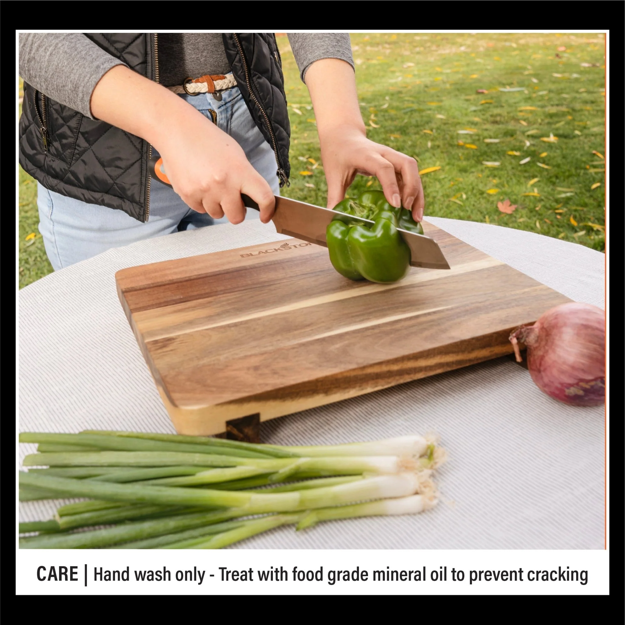 14"x11" Wood Cutting Board W/ Feet - Image 6