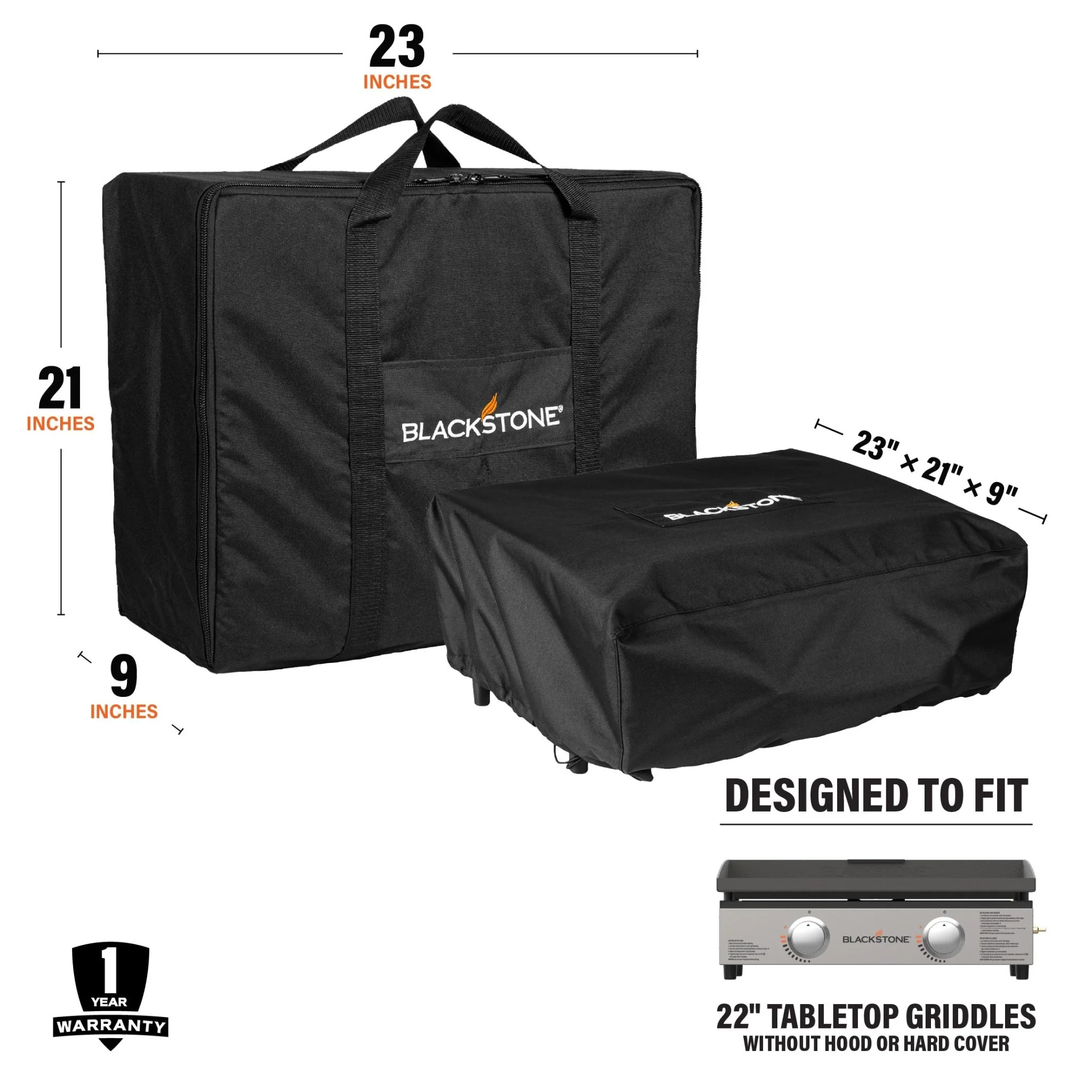22" Tabletop Griddle Cover & Carry Bag - Image 3
