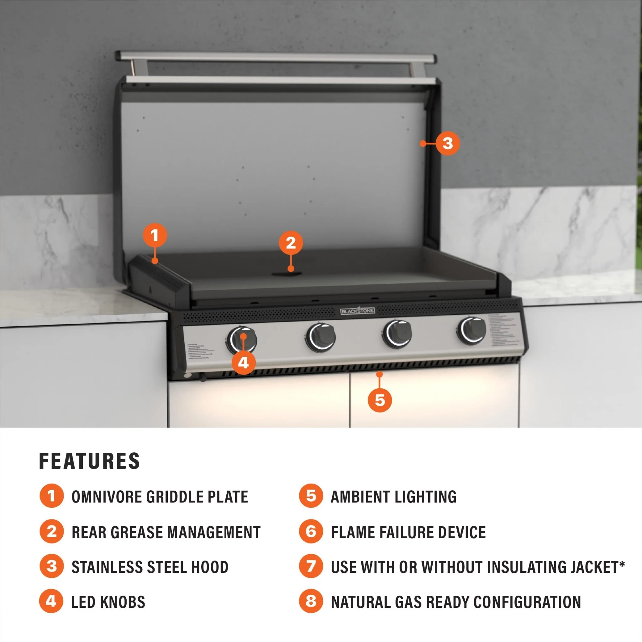 36" Drop-in Griddle with Hood (Natural Gas) - Image 4