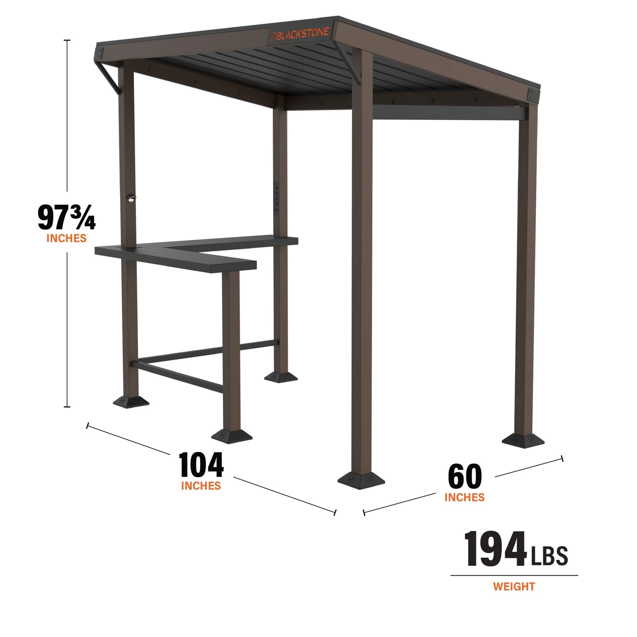 5’ x 8’ Bar and Griddle Pavilion - Image 3