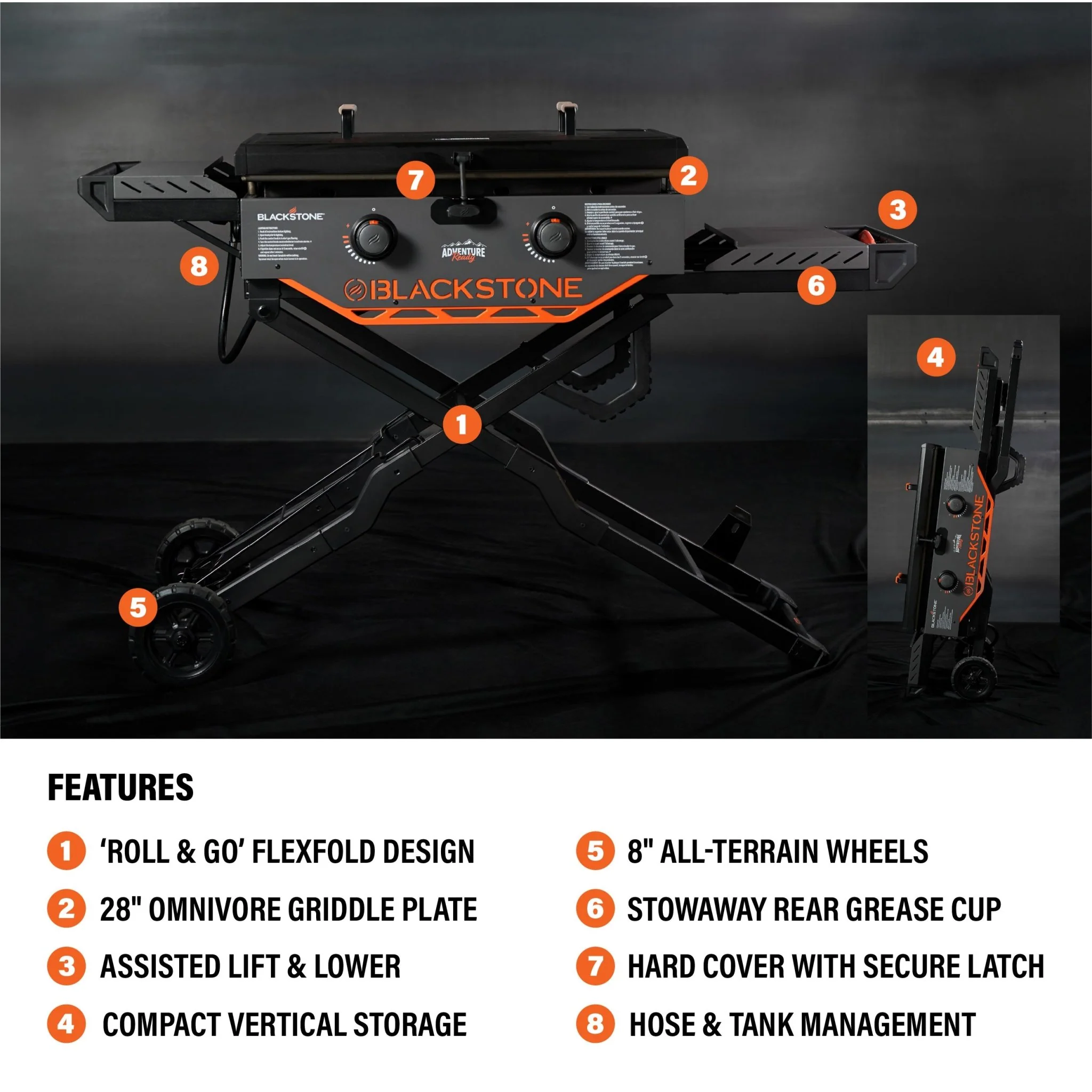 28" Griddle with Flexfold™ Legs - Image 4
