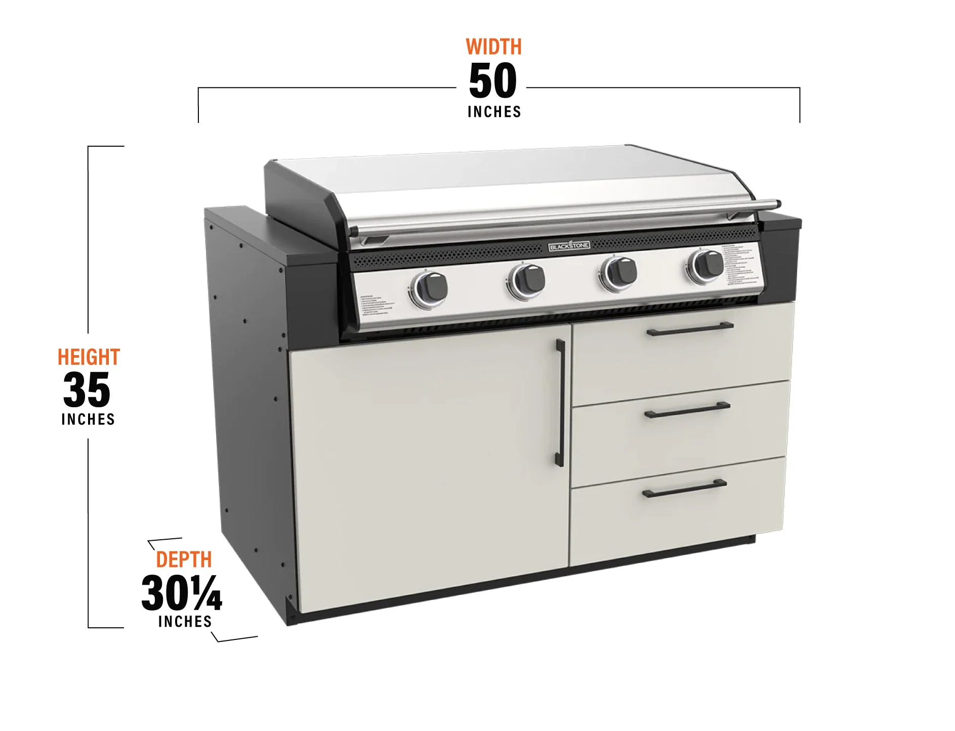 Blackstone 50" Outdoor Kitchen Module with 36" Drop-in Griddle - Image 3