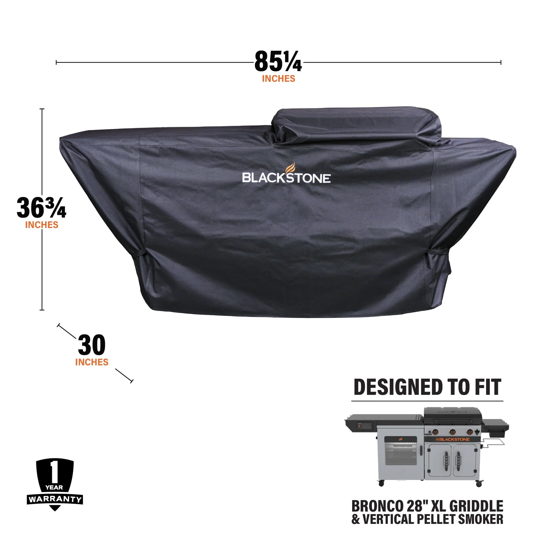 Bronco 28” XL Griddle Vertical Pellet Smoker Combo Cover - Image 3