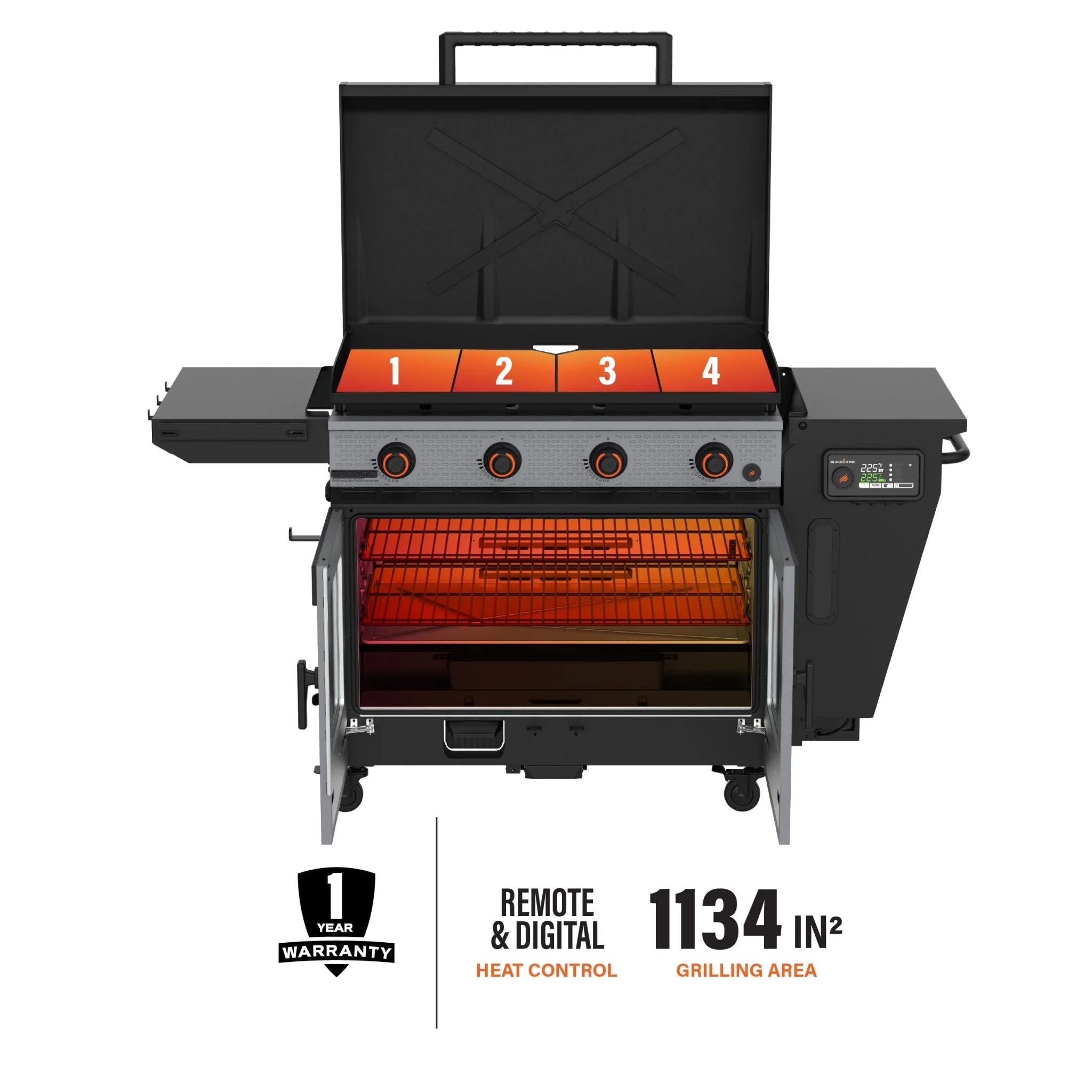 Bronco 36” Griddle Vertical Pellet Smoker Combo - Image 3