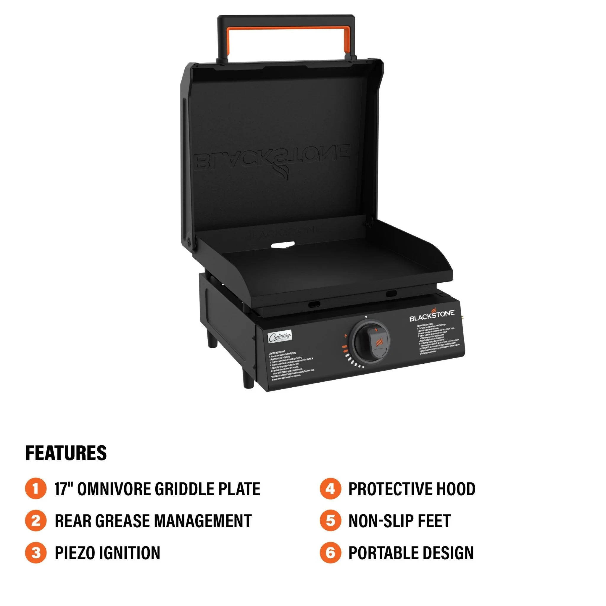 Culinary 17” Tabletop Griddle with Hood - Image 4