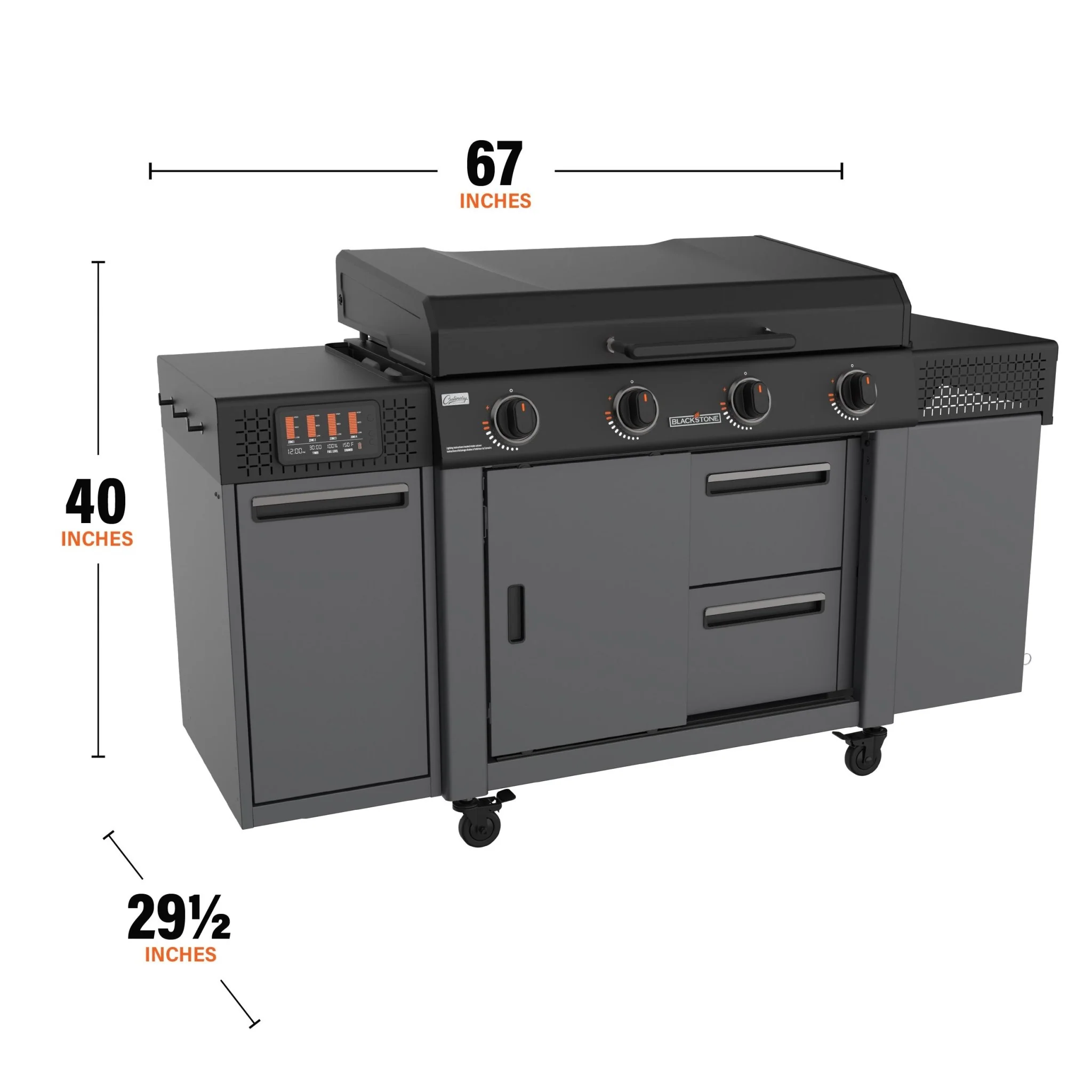 36" Griddle Deluxe with Extendable Side Table - Image 12